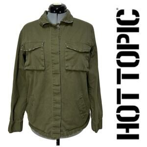 Hot Topic Hardcore Unicorn Military Jacket Indie Vanguard Statement Piece Sz: L